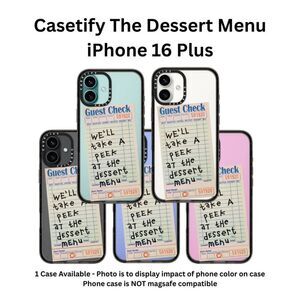 Casetify Dessert Menu Impact Case - iphone 16 Plus, Transparent/Pink/Cream